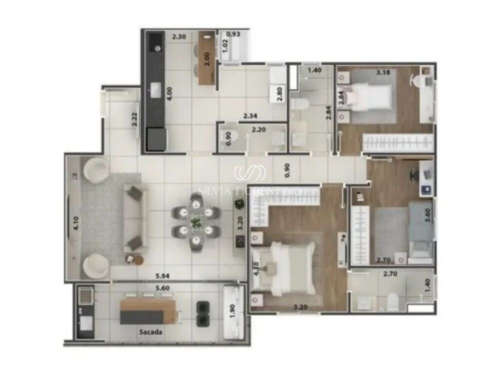 Apartamento, 3 quartos, 109 m² - Foto 3