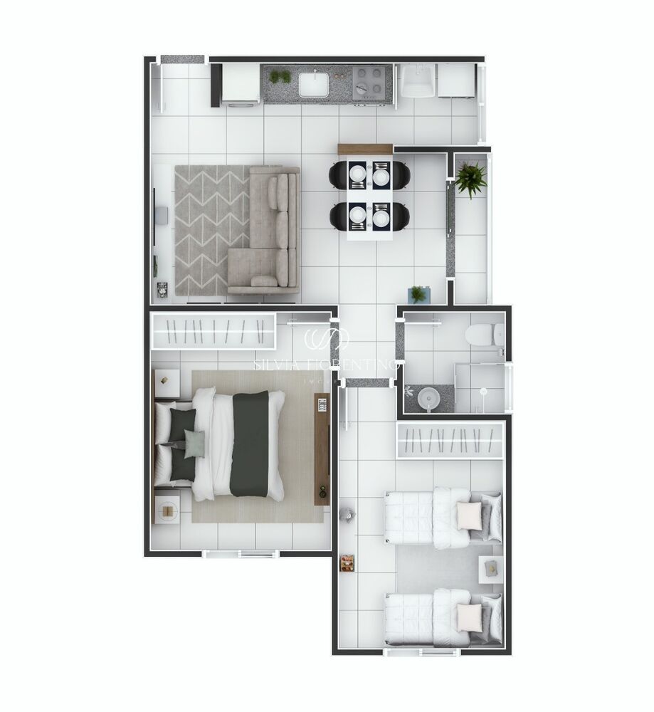 Apartamento, 2 quartos, 50 m² - Foto 3