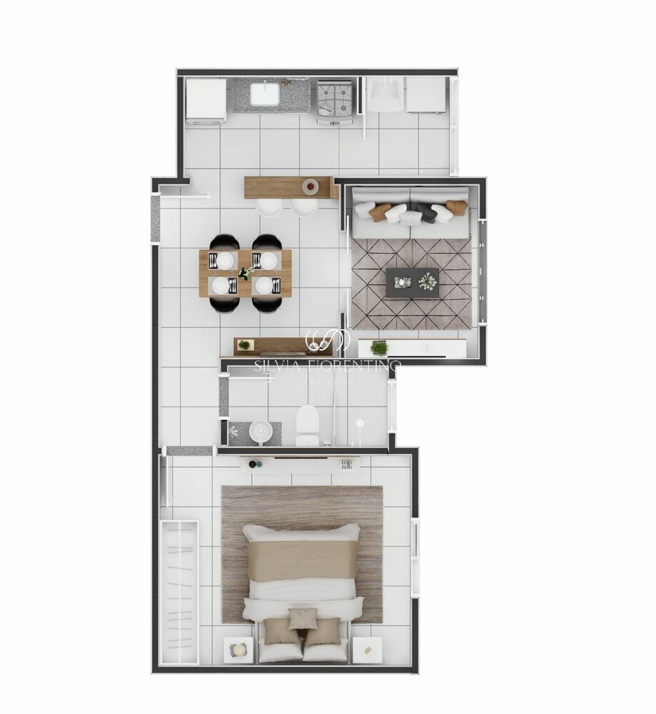 Apartamento à venda com 1 quarto, 39m² - Foto 6