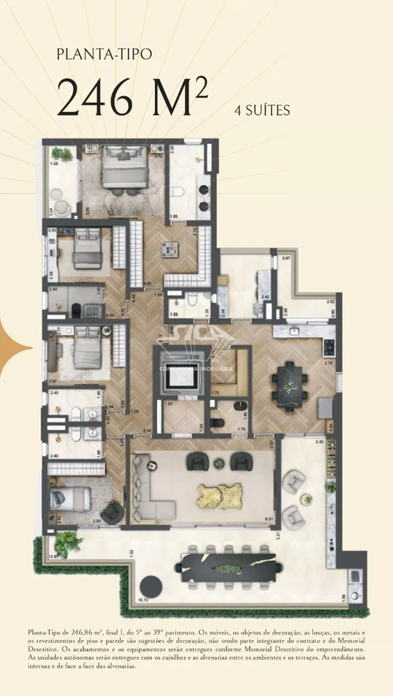 Apartamento, 4 quartos, 246 m² - Foto 3