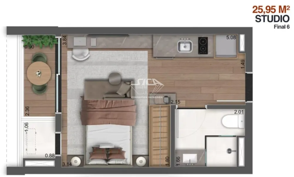 Apartamento, 1 quarto, 26 m² - Foto 13