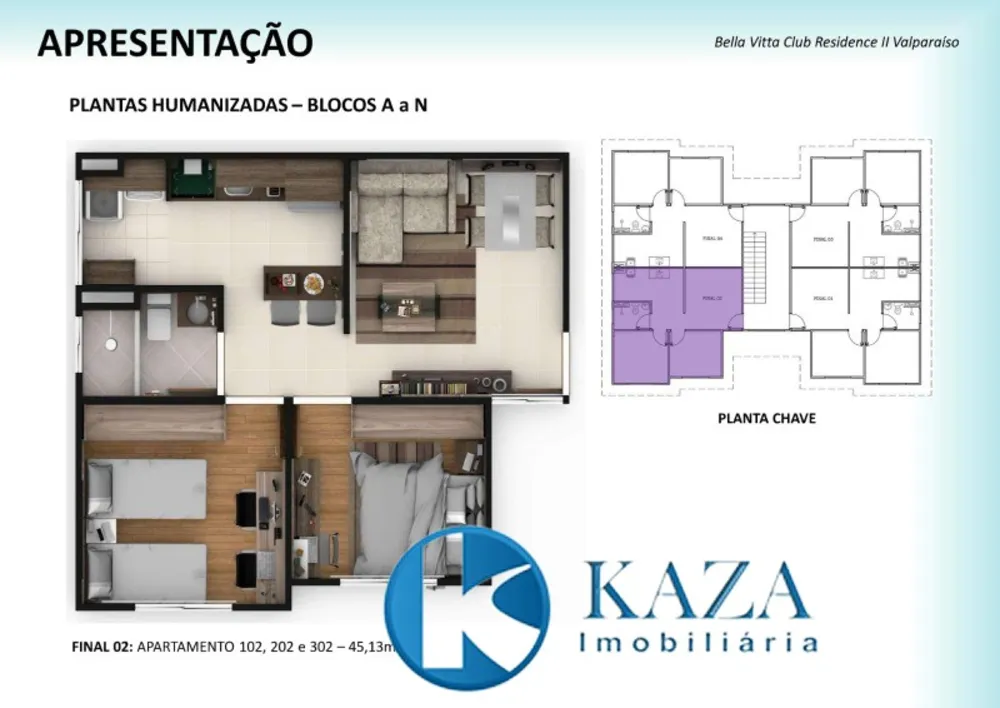 Apartamento, 2 quartos, 45 m² - Foto 1