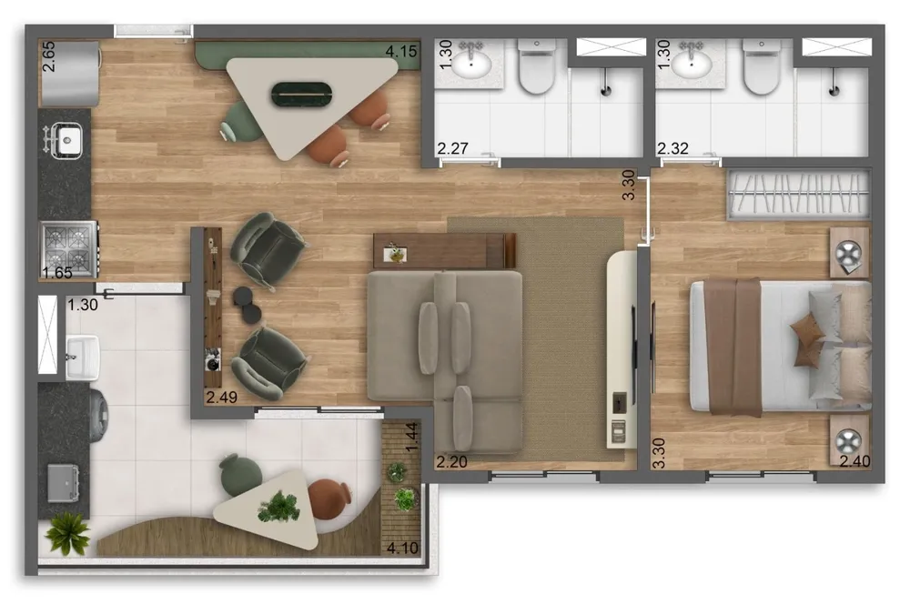 Apartamento, 2 quartos, 50 m² - Foto 9