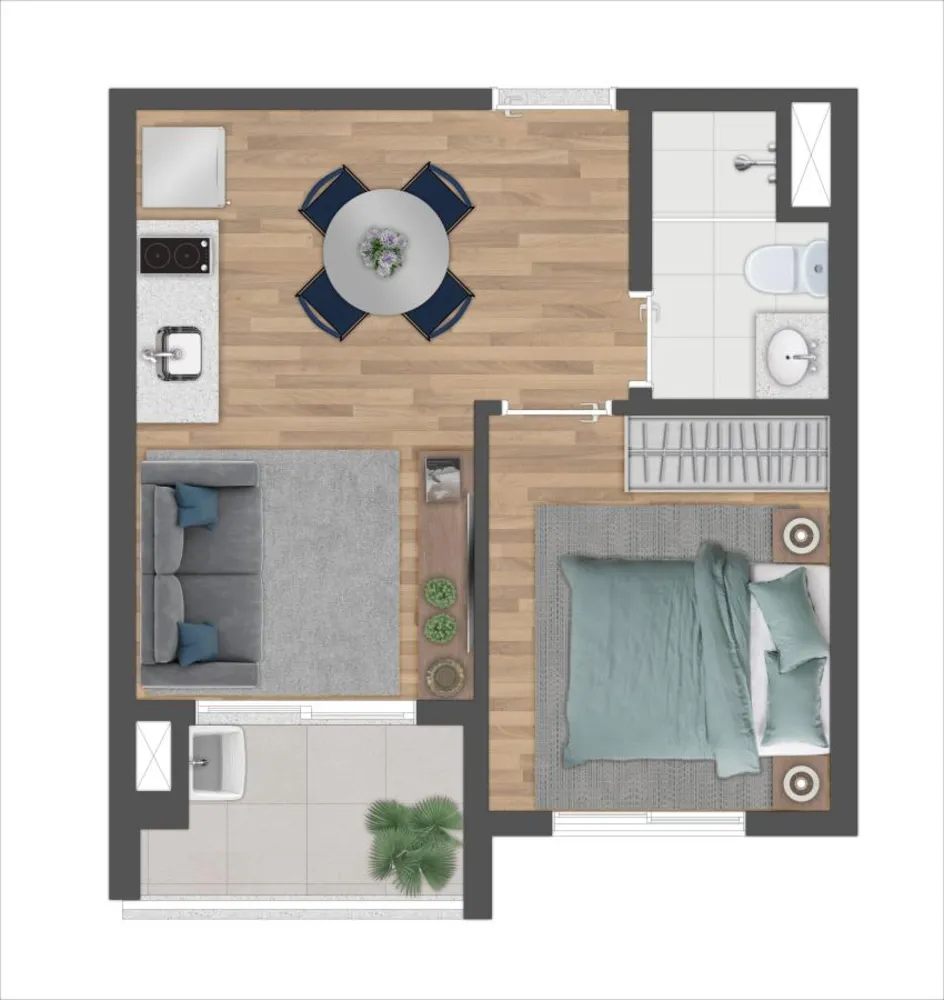 Apartamento, 1 quarto, 2761 m² - Foto 4