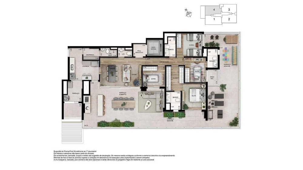 Apartamento, 4 quartos, 157 m² - Foto 6