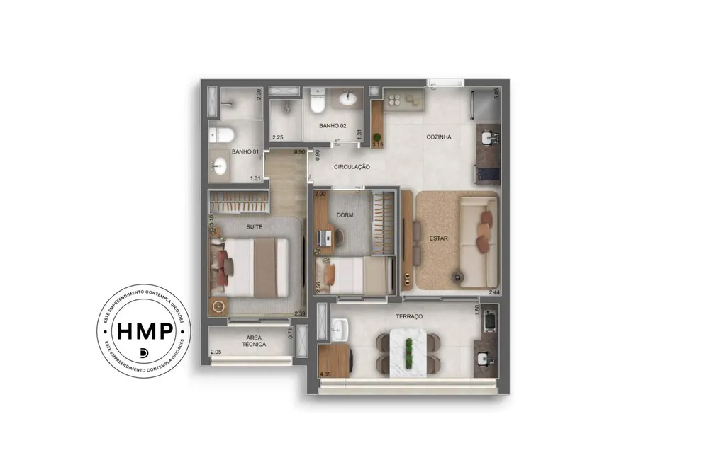 Apartamento, 3 quartos, 40120 m² - Foto 1