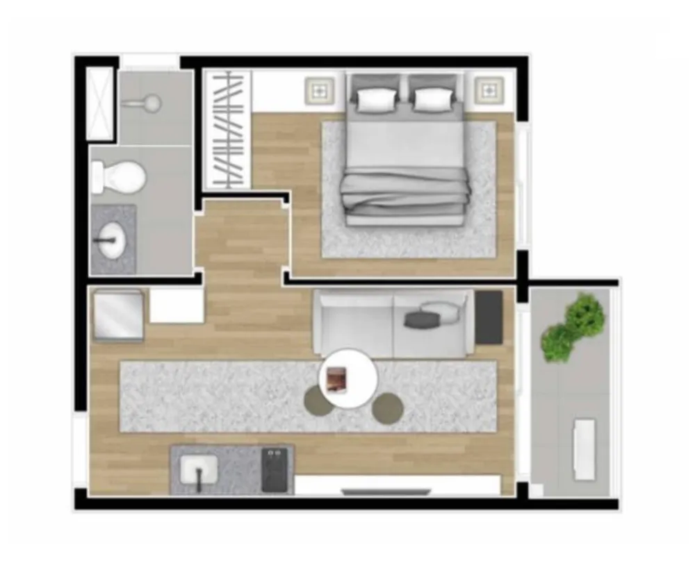 Apartamento, 1 quarto, 2631 m² - Foto 8