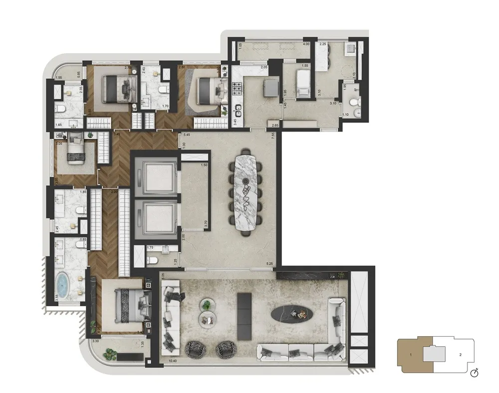Apartamento, 4 quartos, 246279 m² - Foto 8