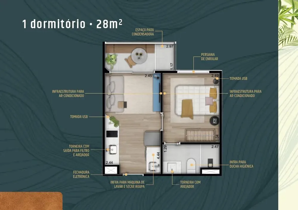 Apartamento, 1 quarto, 2829 m² - Foto 8