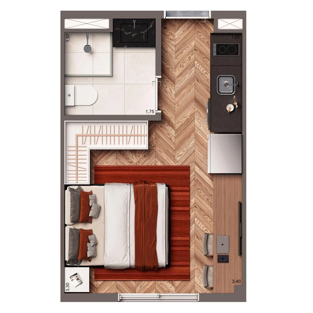 Apartamento, 2 quartos, 1937 m² - Foto 8