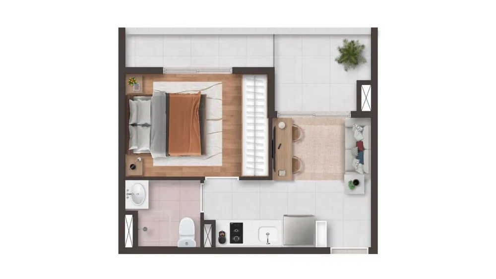 Apartamento, 1 quarto, 2029 m² - Foto 8