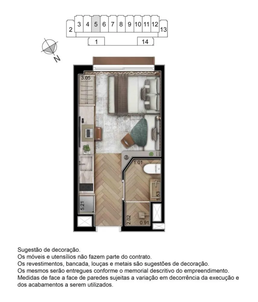 Apartamento, 1 quarto, 1920 m² - Foto 8