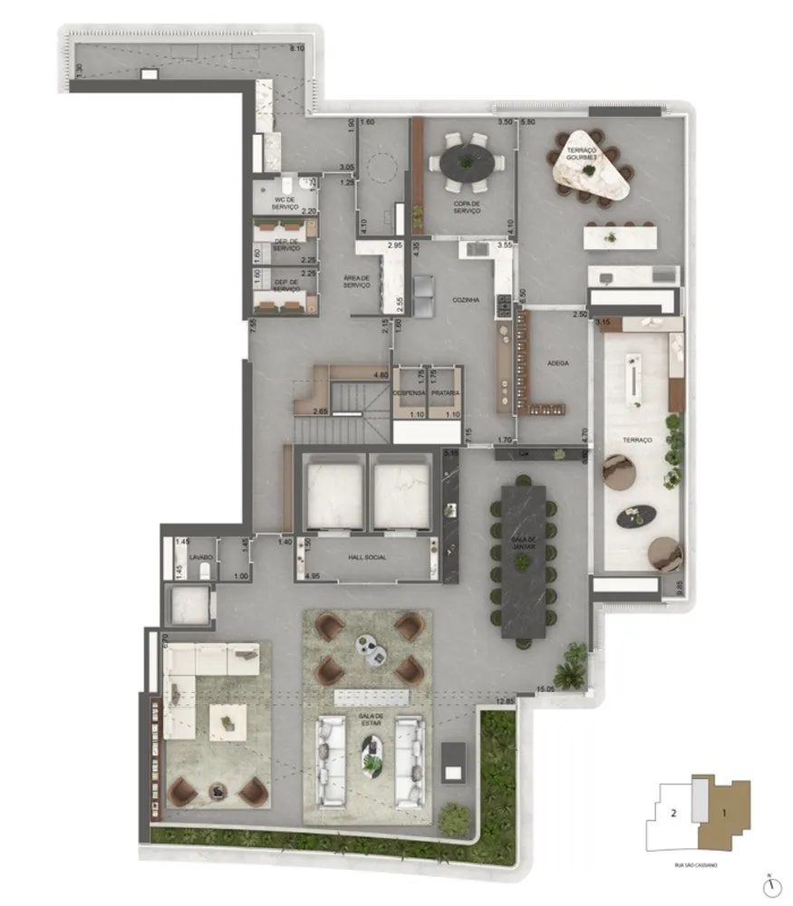 Apartamento, 4 quartos, 348710 m² - Foto 5