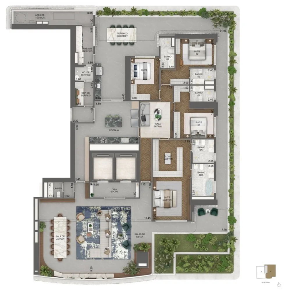 Apartamento, 4 quartos, 348710 m² - Foto 11