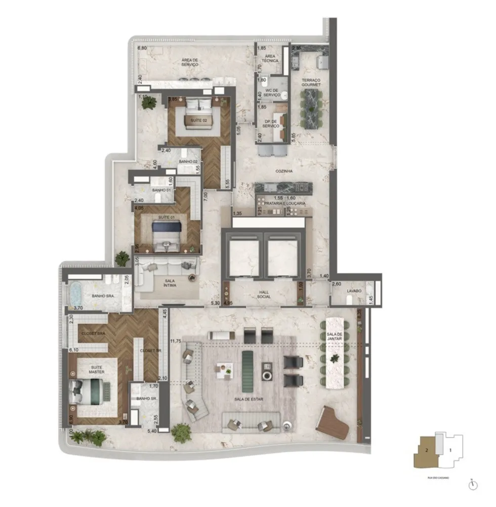 Apartamento, 4 quartos, 348710 m² - Foto 8