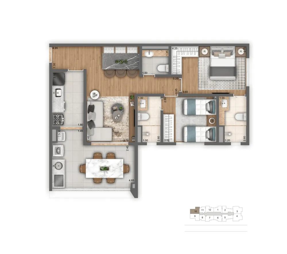 Apartamento, 3 quartos, 4789 m² - Foto 16