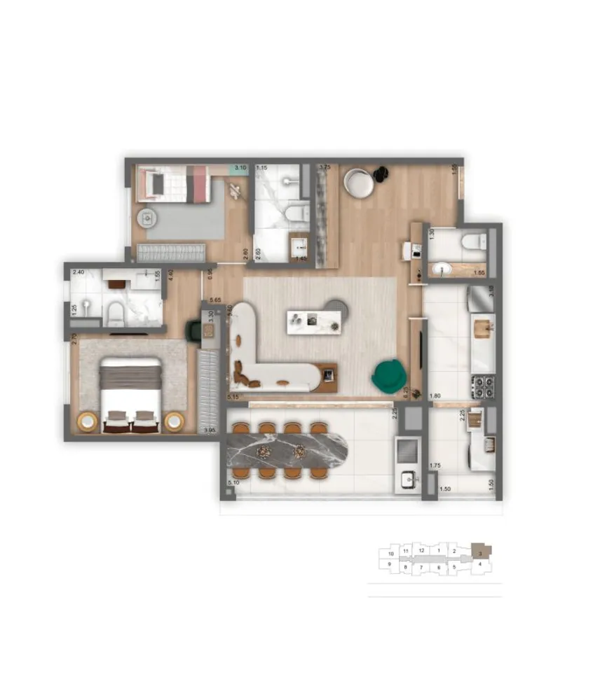 Apartamento, 3 quartos, 4789 m² - Foto 20
