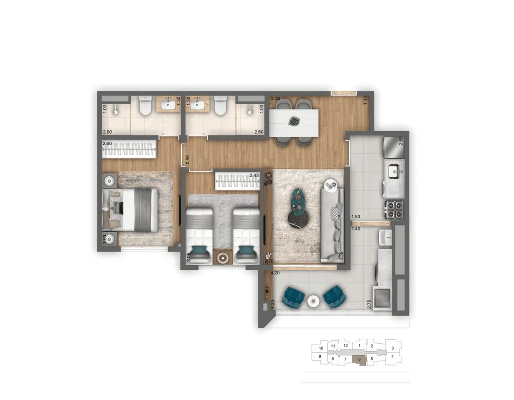 Apartamento, 3 quartos, 4789 m² - Foto 14