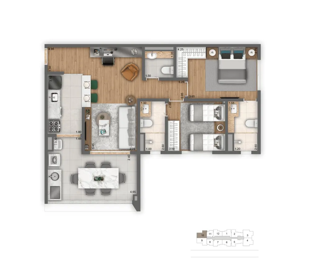 Apartamento, 3 quartos, 4789 m² - Foto 17