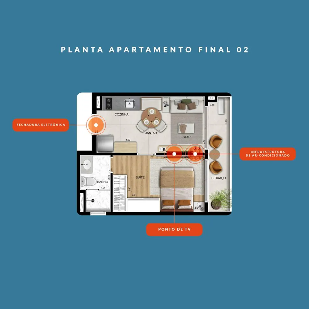 Apartamento, 2 quartos, 3052 m² - Foto 5