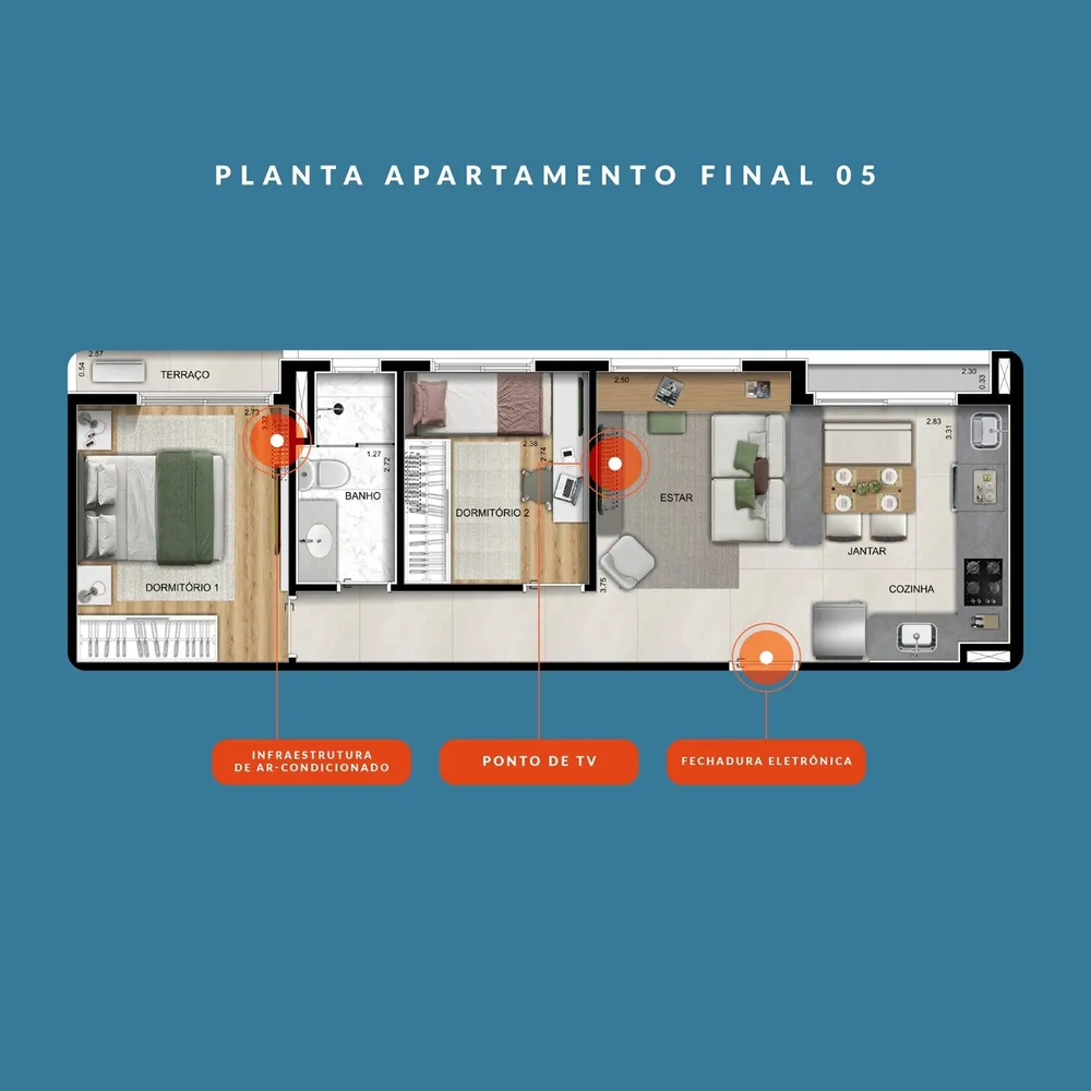 Apartamento, 2 quartos, 3052 m² - Foto 8