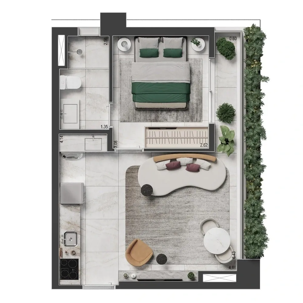 Apartamento, 1 quarto, 2584 m² - Foto 6