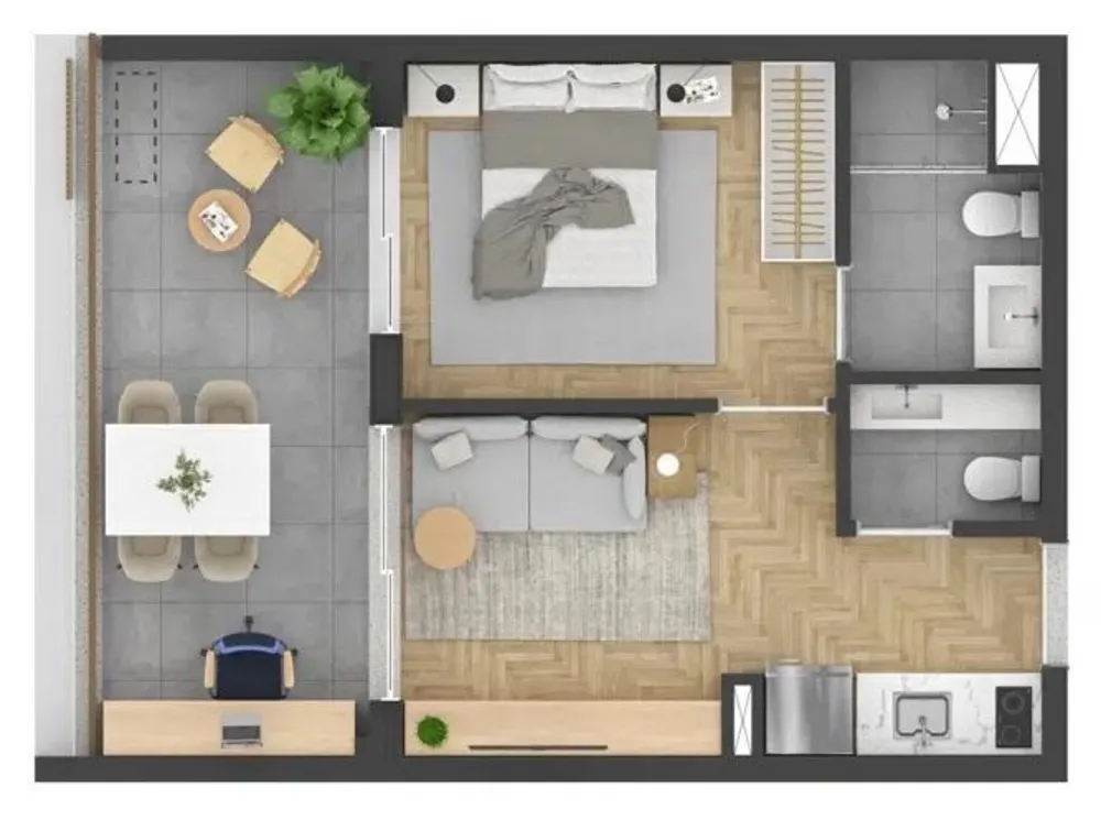 Apartamento, 2 quartos, 2461 m² - Foto 1