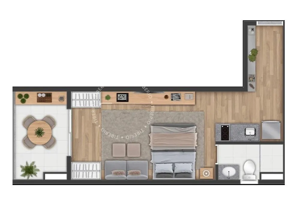 Apartamento, 1 quarto, 2432 m² - Foto 8