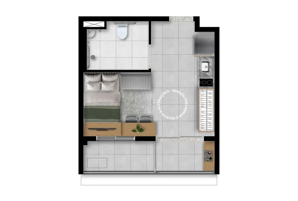 Apartamento, 1 quarto, 2631 m² - Foto 8