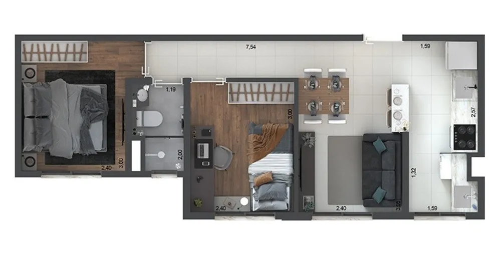 Casa, 2 quartos, 4145 m² - Foto 8