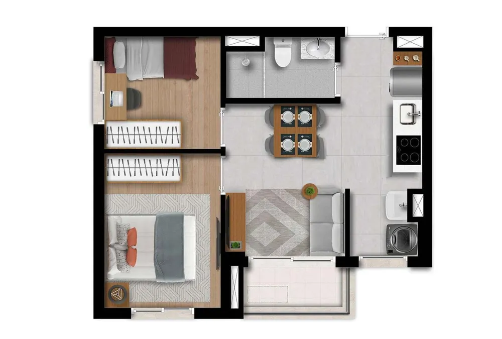 Apartamento, 2 quartos, 2440 m² - Foto 5