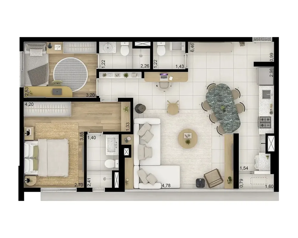 Apartamento, 3 quartos, 3077 m² - Foto 2