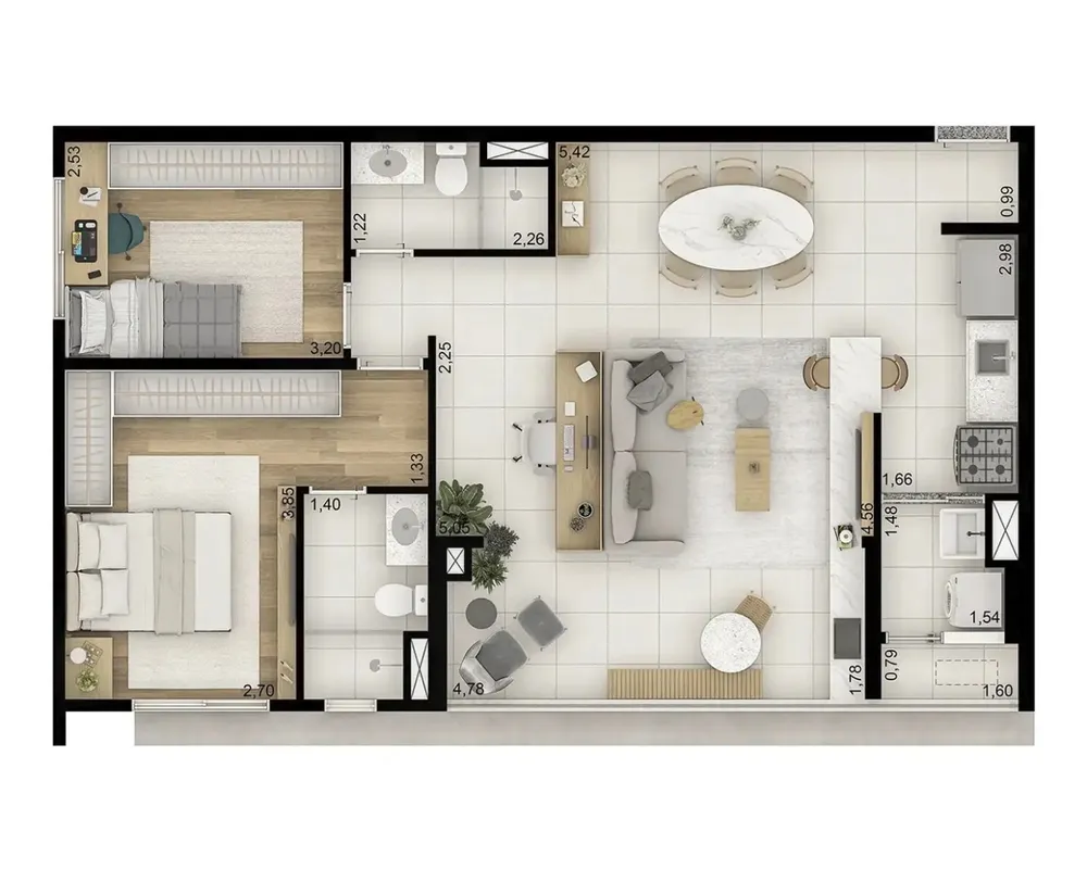 Apartamento, 3 quartos, 3077 m² - Foto 3