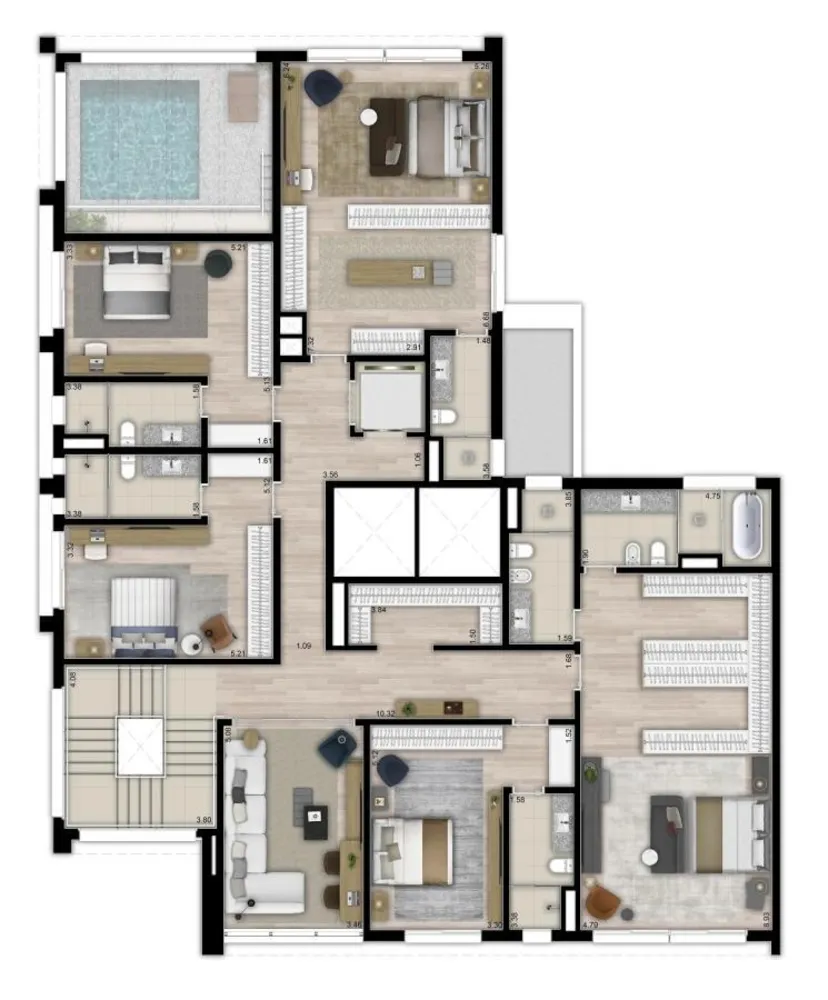 Apartamento, 4 quartos, 277342 m² - Foto 2