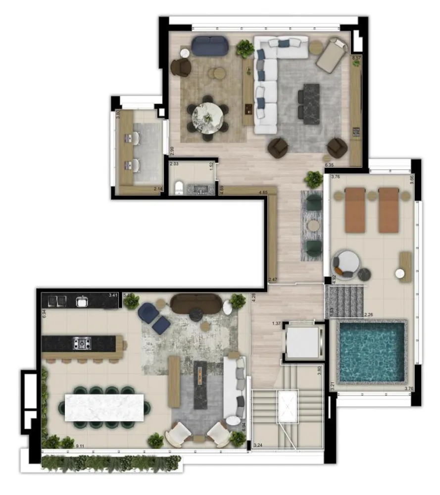 Apartamento, 4 quartos, 277342 m² - Foto 3