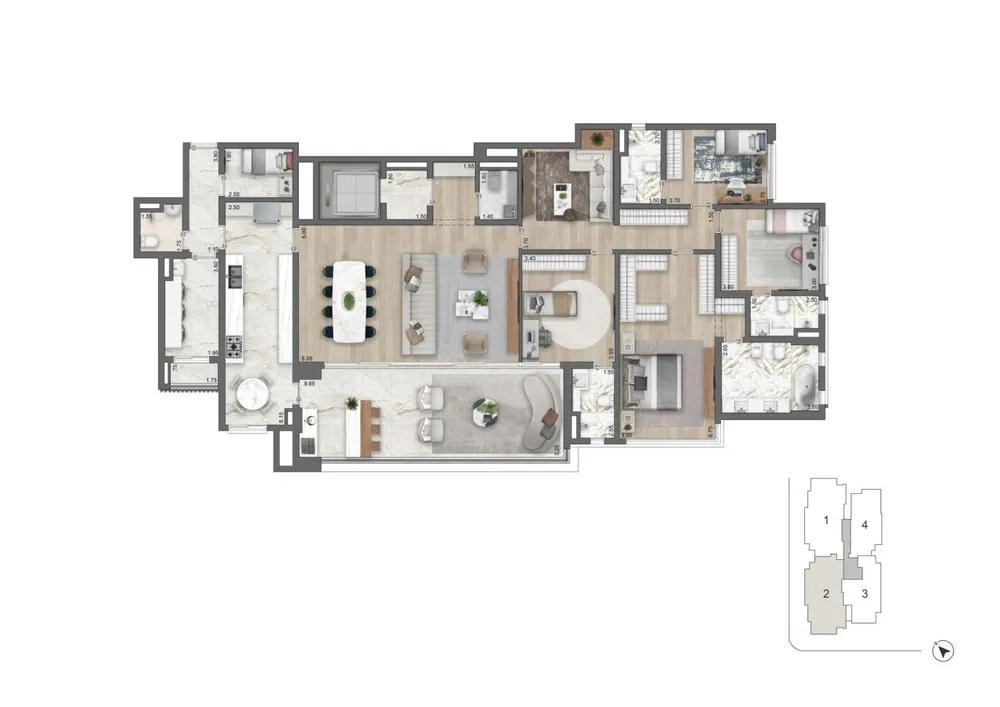 Apartamento, 4 quartos, 27254 m² - Foto 7