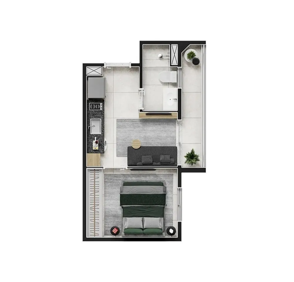 Apartamento, 1 quarto, 2134 m² - Foto 11