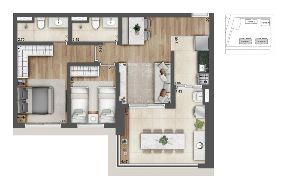 Apartamento, 4 quartos, 72350 m² - Foto 10