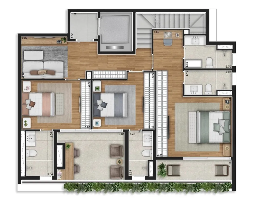 Apartamento, 3 quartos, 123167 m² - Foto 8