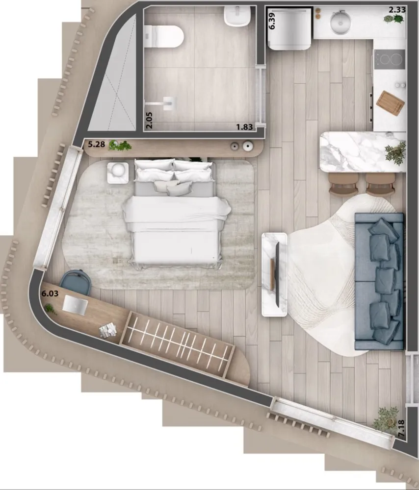 Apartamento, 1 quarto, 2038 m² - Foto 5