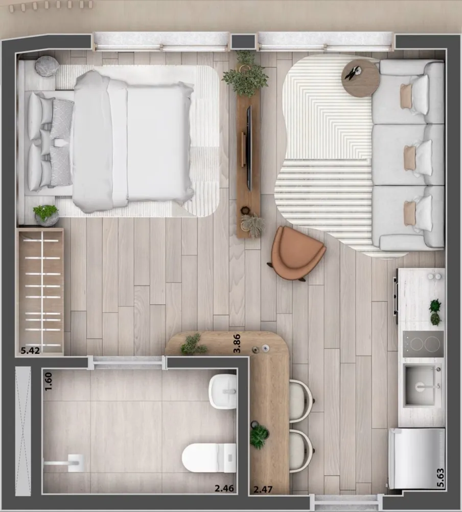 Apartamento, 1 quarto, 2038 m² - Foto 6