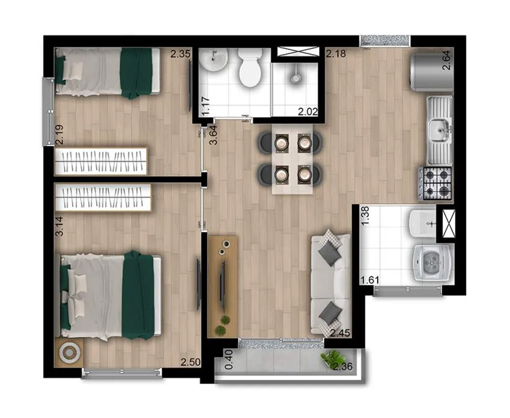 Casa, 2 quartos, 3840 m² - Foto 8
