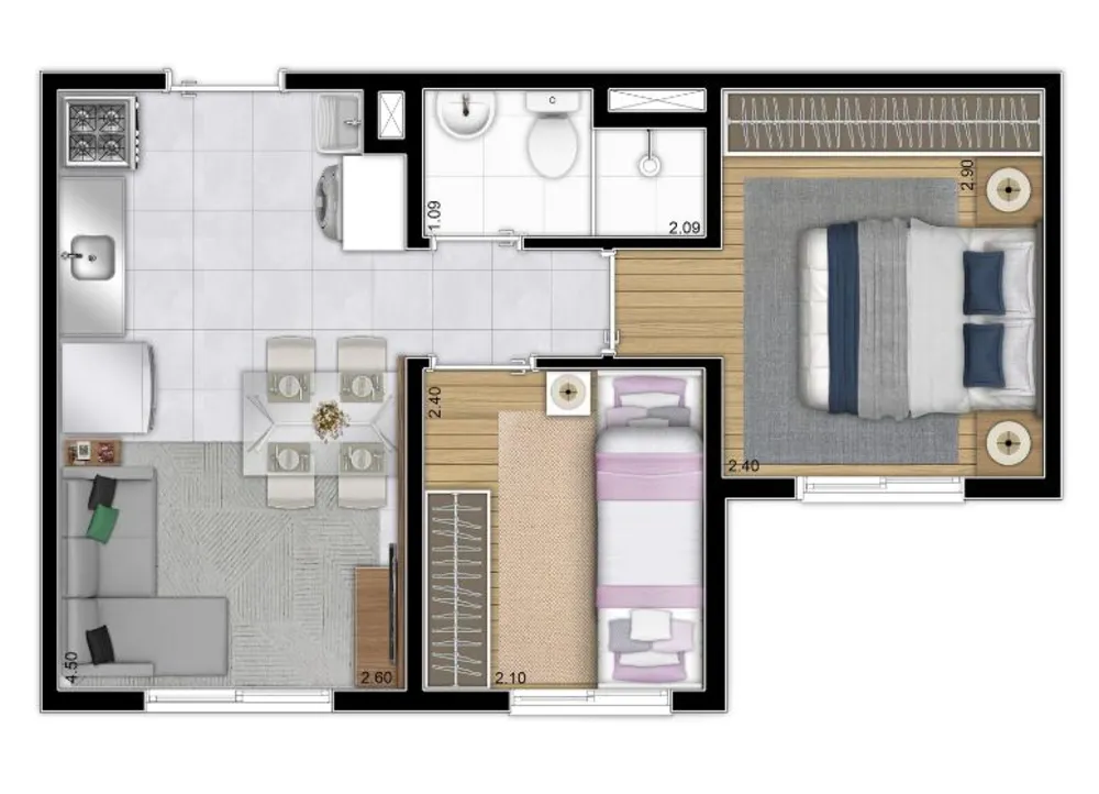 Casa, 2 quartos, 3442 m² - Foto 12
