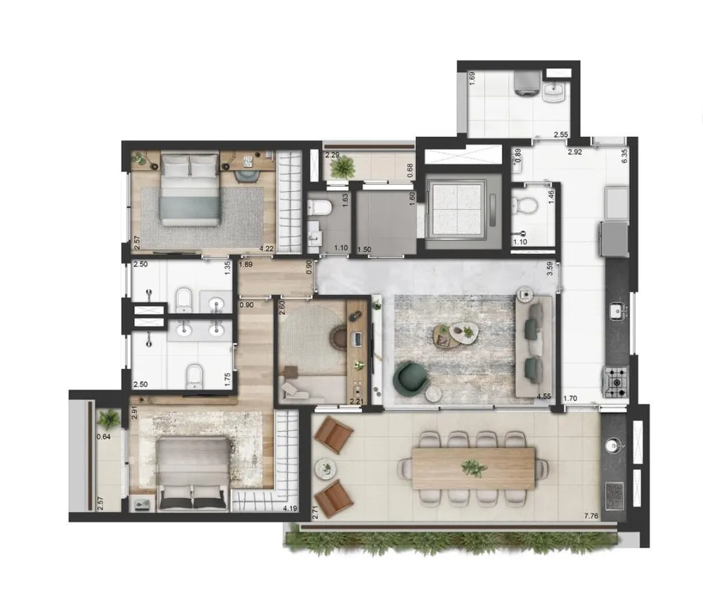 Apartamento, 4 quartos, 128325 m² - Foto 8