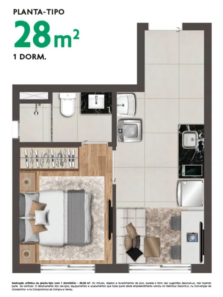 Apartamento, 1 quarto, 2428 m² - Foto 7