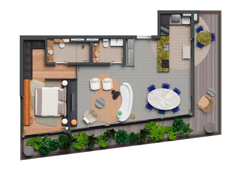 Apartamento, 1 quarto, 33122 m² - Foto 5