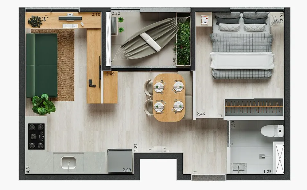 Casa, 2 quartos, 2434 m² - Foto 11
