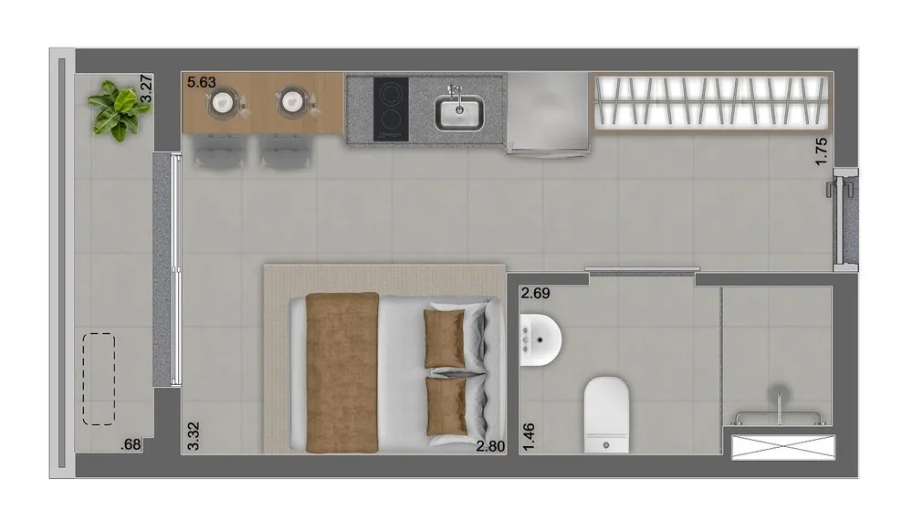 Apartamento, 1 quarto, 2535 m² - Foto 6