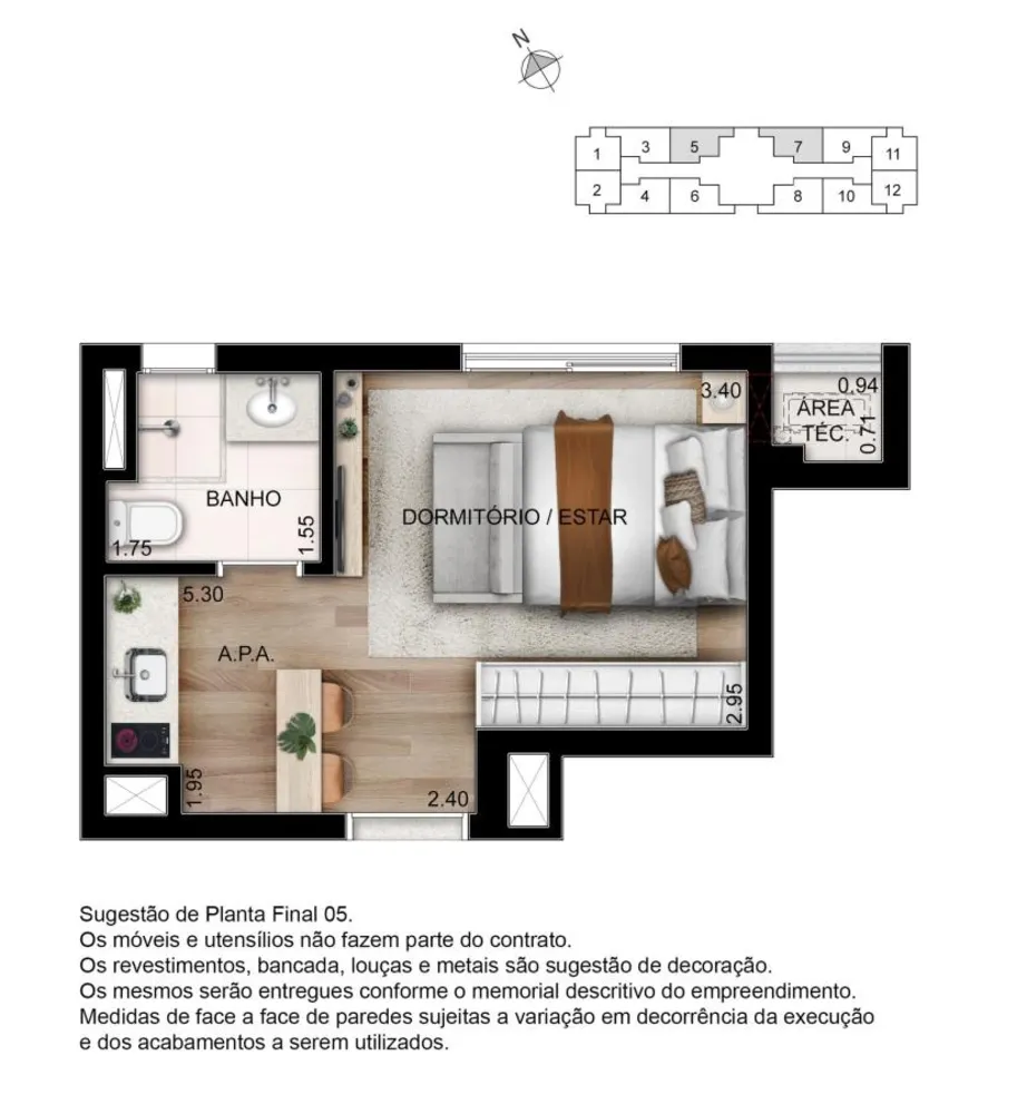 Apartamento, 1 quarto, 2122 m² - Foto 2