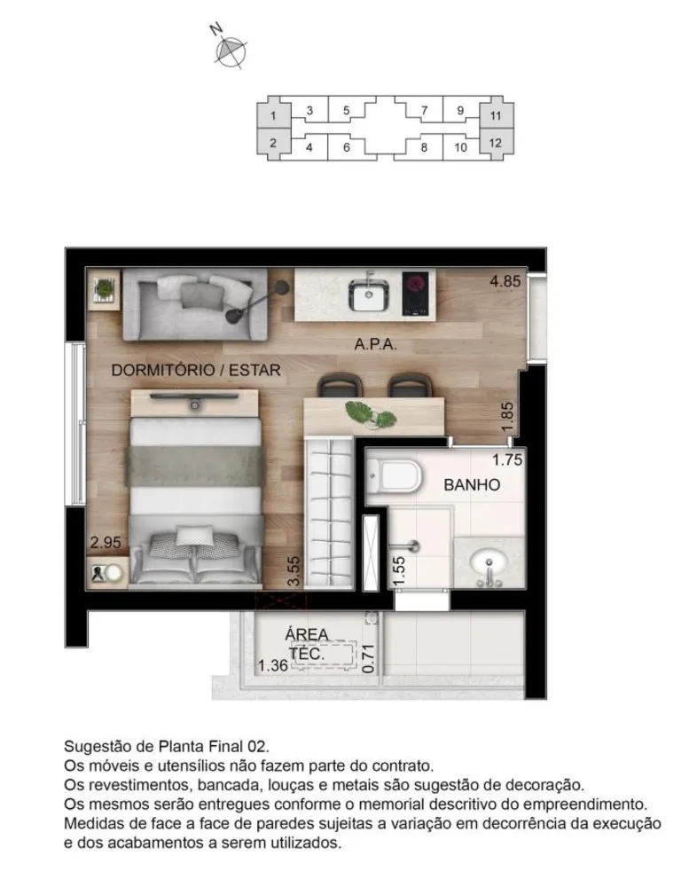 Apartamento, 1 quarto, 2122 m² - Foto 12